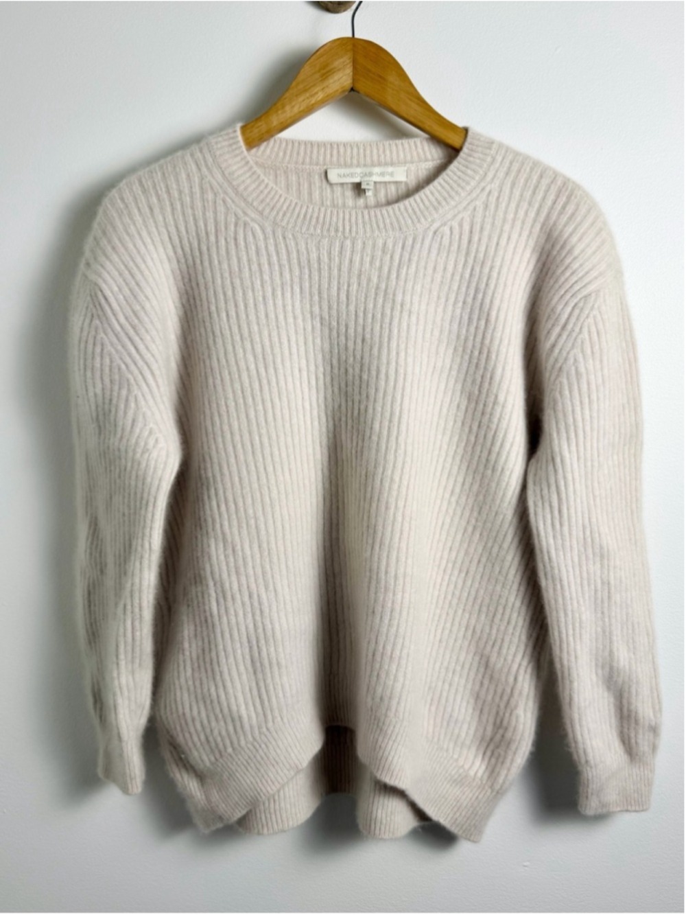NAKEDCASHMERE 100% Cashmere Ribbed Crewneck Sweater M